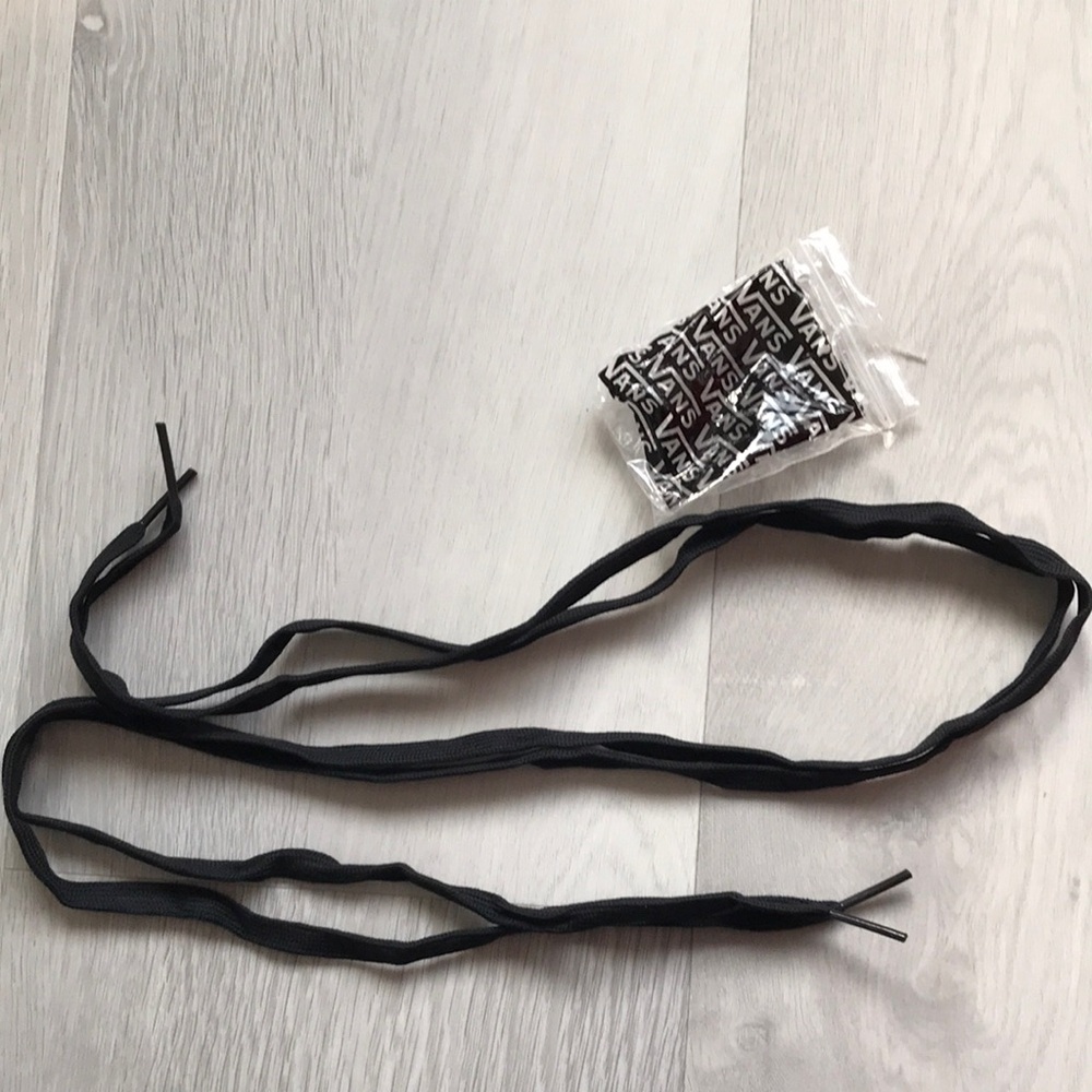 VANS BLACK LACE UP SHOE LACES ONE PAIR
